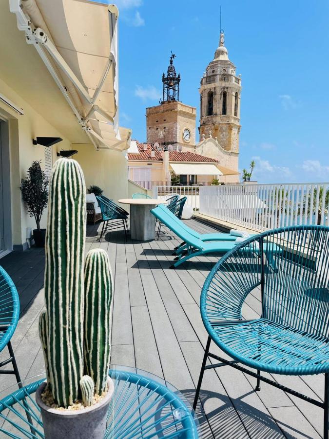 Apartament Atico Con Fantasticas Vistas Al Mar Y La Iglesia Sitges Pokój zdjęcie